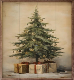 Christmas Tree With Presents II By Petals Prints Designs